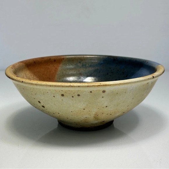 Handmade Stoneware Bowl with Native American Primitive Horse & Rider Drawing - Picture 5 of 8